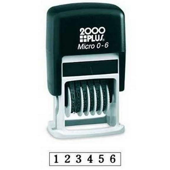 2000Plus® Numbering Stamp, 6-digit, Black Ink