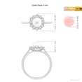 thumbnail image 4 of ANGARA Princess Diana Inspired Freshwater Cultured Pearl Ring in 14K White Gold for Women | June Birthstone, Birthday, Anniversary, Jewelry Gift for Women | Pearl Ring, 4 of 8