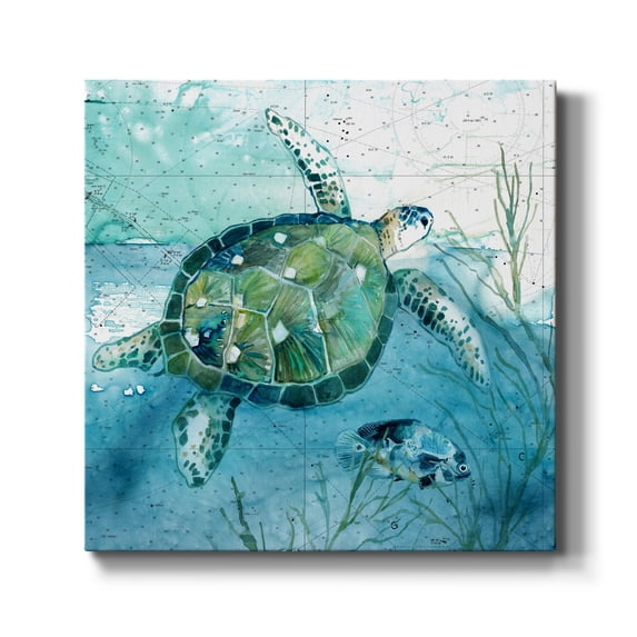 Island Swim I-Premium Gallery Wrapped Canvas - Ready to Hang
