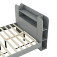 thumbnail image 7 of Full Size Platform Bed Frame with Storage Headboard,Multiple Storage Shelves on Both Sides,Grey, 7 of 7