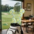 thumbnail image 4 of Yuyamidu Lemon Golf Club Head Covers for Drivers, Fairway Woods, and Hybrids, Butterfly Head Covers Waterproof Leather Golf Headcover with Soft Lining, 4 of 8
