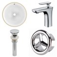 thumbnail image 1 of American Imaginations AI-25956 15,25 in. Évier Sous-Monté Rond Cucc Set en Blanc - Chrome Hardware, 1 of 1