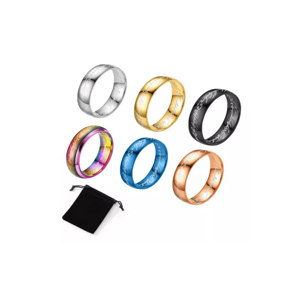 6 Anillos Hombre Y Mujer De Acero Inoxidable 10(20mm