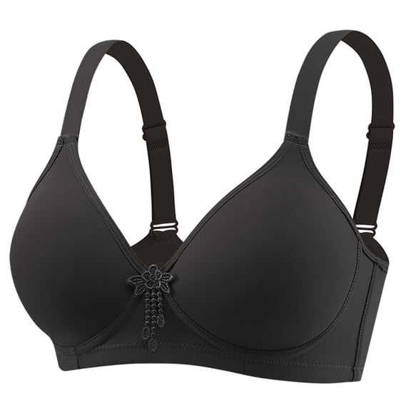 Pejock Womens Plus Size Bra Double Support Wireless Bra with Adjustable Straps Full-Coverage Bras