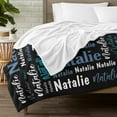 thumbnail image 3 of Custom Blanket with Name Personalized Blankets for Kids Adult Boys Girls Flannel Monogrammed Customized Blankets Throw (50''''x60''''), 3 of 3