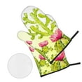 thumbnail image 3 of YFYANG Oven Mitts and Pot Holders Sets 4 Pieces, Non-Slip Heat Resistant Cute Green Cactus Doodle Kitchen Glove Pot Mat for Cooking and Baking, 3 of 8