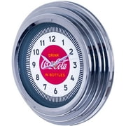 11.75 Coca-Cola Clock with Chrome Finish, 1930s Style