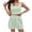 Z-Light Green534, variant on JIAYUE Women 2 Piece Outfits Sets Casual Summer Sleeveless Scoop Neck Solid Color Crop Top And High Waisted Shorts Female Trendy Clothing Set