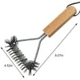thumbnail image 2 of Cepillo para parrilla ancho antideslizante: 2 cepillos de limpieza para barbacoa de madera de 3 lados, limpiador para parrilla, 2 of 6