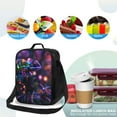 thumbnail image 4 of Honeii Glowing Chameleon Fantasy Art Print Insulated Lunch Bag, Reusable Lunch Box for Adult, Leakproof Cooler Bag for Work Office Travel Picnic, 4 of 7