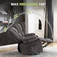 thumbnail image 4 of JONPONY Power Swivel Recliner Chair with Rocking Function for Adults, Oversized Rocker Recliner Single Sofa with Ergonomic, Side Pocket, Two Cup Holders for Living Room,Gray, 4 of 12
