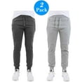 thumbnail image 4 of Men's Slim-Fit Jogger Sweatpants With Zipper Pockets (2-Pack), 4 of 7