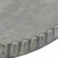 thumbnail image 4 of 7 Inch Metal Frame Oval Tray with Crimped Edges, Small, Gray- Saltoro Sherpi, 4 of 5