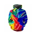 thumbnail image 3 of Sudadera con capucha con estampado de pigmentos para hombre, sudadera con capucha holgada de manga larga con estampado de grafiti colorido en 3D, 3 of 5