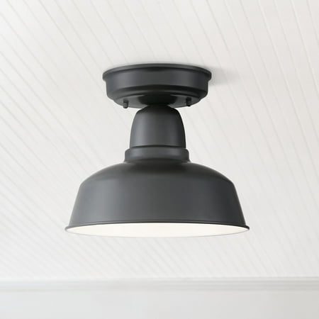 

John Timberland Urban Barn 10 1/4 Wide Black Outdoor Ceiling Light