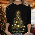 thumbnail image 2 of WAVSUF Girls 3/4 Sleeve Christmas Shirt Loose Fit Soft Stretch Crew Neck Fall Holiday Tee 4, 2 of 5