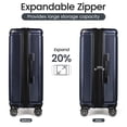 thumbnail image 2 of New York Xpress 3-Piece Hardside Luggage Set, Expandable Suitcases with TSA Lock, 20"/26"/30" Carry-on & Checked, Blue - WD577, 2 of 11