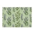 thumbnail image 2 of RMDQTR 20" × 24" U Shape Bathroom Rugs Plush Toilet Base Mat Soft Rugs Non Slip Absorbent Green and Lavender Herbs, 2 of 9