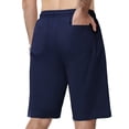 thumbnail image 4 of Lavenicole Men's Casual Athletic Shorts, Lightweight Workout Hiking Shorts 9" with 4 Pockets Navy Blue 36W, 4 of 7