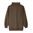 thumbnail image 4 of GigrtiJin Women's Oversized Sweatshirts Long Sleeves Turtleneck Pullover Tunic Tops Casual Loose Solid Color Blouse, 4 of 6