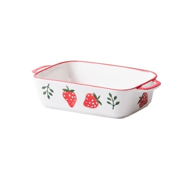 Home Ceramic Baking Dish Oven Special Baking Dish Rectangular Double Ears Baking Spaghetti Baking Dish