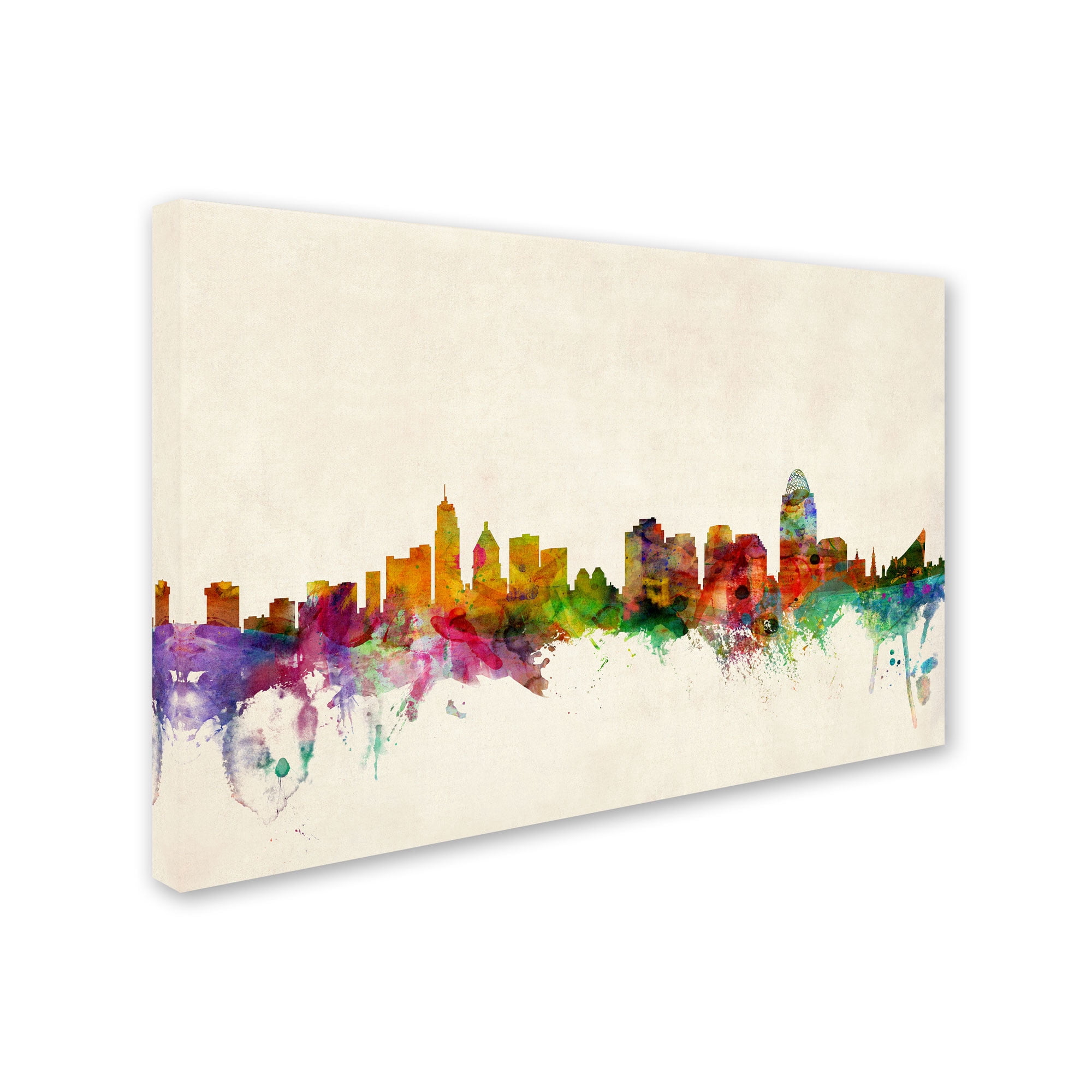 Trademark Fine Art "Cincinnati, Ohio" Canvas Art by Michael Tompsett