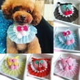 thumbnail image 2 of Farfi Saliva Bib Beautiful Comfortable Dog Accessories Bowknot Design Neckerchief for Pet (Pink Rabbit,XS), 2 of 10