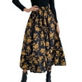 thumbnail image 3 of Xingqing Robe à Volants pour Femme, Imprimé Léopard, Taille Haute, Tulle Tutu de Fête, Jupe Midi Évasée, Noir, P, 3 of 7