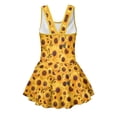 thumbnail image 5 of Uourmeti Girls' Sunflower & Capybara Print Skirted One-Piece Swimsuit - Quick Dry Stretch Swim Dress for Summer Beach & Pool Play, 5 of 8