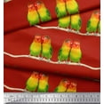 thumbnail image 2 of Soimoi Cotton Poplin Fabric Branch & Colorful Parrot Bird Print Fabric by The Yard 56 Inch Wide, 2 of 3