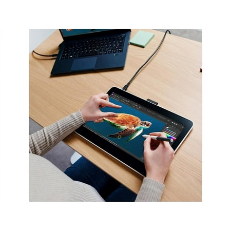 Wacom - One 13 Touch (2023 version) - 13.3" Pen & Touch Display Drawing Tablet - White