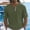 Army Green, variant on Men's Collarless Vacation Shirt, Short Sleeve Button-Down Casual Top, Lightweight for Beach & Travel Navy XL