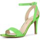 thumbnail image 1 of Sandalias Purpurina Tacón De Aguja Correa De Tobillo Para Mujer Verde 36, 1 of 6