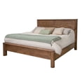 thumbnail image 2 of Benjara Olum King Size Bed, Mango Wood, Grain Details, Rounded Edges, Rustic Brown, 2 of 5
