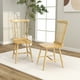 thumbnail image 3 of Costway Conjunto de 2/4 sillas de comedor Windsor, sillas sin brazos de estilo Windsor con respaldos ergonómicos de husillo, asientos espaciosos y marco de madera de caucho macizo, Negro, 3 of 4