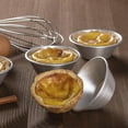 thumbnail image 4 of SHINYPASING Moule à Tarte aux Œufs 10 Pcs en Alliage d'Aluminium Rond pour la Cuisson des Muffins, 4 of 7