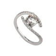 thumbnail image 2 of D-F VS 5.00MM Moissanite Engagement Ring With Diamonds (0.41 ct Moissanite Weight, 0.65 ctw dew) Micro Pave Twist 14K Gold, 2 of 3