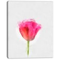 thumbnail image 2 of Bloomy Pink Tulip on White Drawing - Flower Artwork on Canvas, 2 of 4