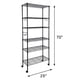 thumbnail image 2 of Shelving Simple Deluxe, resistente, 6 estantes, 180 x 35 x 182 cm, color negro, 2 of 8