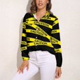 thumbnail image 3 of Caution Tape Long Sleeve Blouse Woman Streetwear Casual Shirts Summer Oversize Woman Streetwear Clothing Birthday Present, 3 of 7