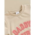 thumbnail image 3 of Zehjuhan Infant Baby Girl Short Sleeve Round Neck "DADDY'S GIRL"Letter Pattern Top + Shorts 2PCS Summertime Fashion Clothing Set, 3 of 5