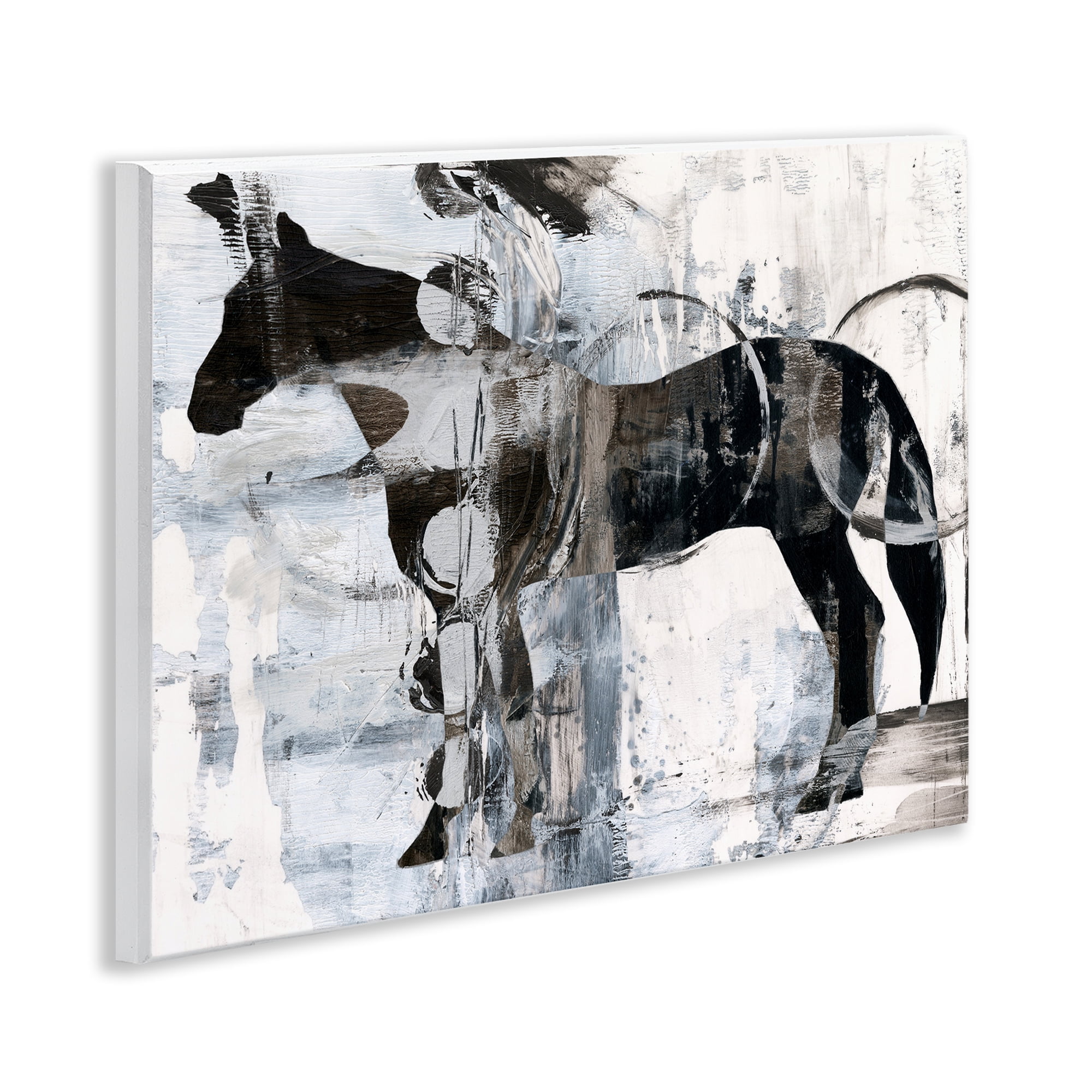 Stupell Industries Horse & Abstract Circles Animals & Insects Painting Unframed Art Print Wall Art, 14 x 11