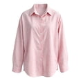 thumbnail image 4 of Sillenn Women's Plaid Button Down Collared Shirt Long Sleeve Gingham Checkered Blouse Dressy Casual Work Office Tunic Shirts Lightweight Loose Fit Boyfriend Tops Fall Going Out Outfits Pink Xl, 4 of 4