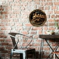 thumbnail image 5 of Vintage Train Theme Aluminum Metal Sign, 8x8 Inch Round Flat Wall Decor for Kitchen, Coffee Shop, Home, Office - Ideal Thanksgiving or Christmas Gift, 2d, Wreath Sign, Living Room, 5 of 7