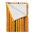 thumbnail image 2 of Abstract Soft Flannel Fleece Throw Blanket, Vertical Colorful Straight Lines Geometric Vibrant Stripes Design, Cozy Plush for Indoor and Outdoor Use, 70" x 90", Orange Marigold Burgundy, by Ambesonne, 2 of 5