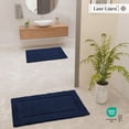 thumbnail image 3 of Juego de alfombrillas de baño LANE LINEN, 2 piezas, de mezclilla absorbente extra suave, 3 of 9