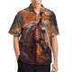 thumbnail image 2 of Camisas con estampado digital de animales y caballos para hombre, camisas hawaianas holgadas informales de manga corta para playa, blusas de gran tamaño para hombre, 2 of 5