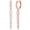 Rose gold, variant on 18K White Gold Plated Drop Earrings for Women S925 Sterling Silver Post Hypoallergenic Dangle Earrings Prom Wedding Birthday Graduation Jewelry Gifts Teen Mom Bride Bridesmaid Girlfriend Wife