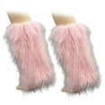 thumbnail image 2 of 1 Pair Faux Fur Leg Warmers for Women Girls Plush Soft Boot Cuff Sleeves Fluffy Furry Leg Sleeve for Winter Warmth, 2 of 8