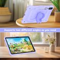 thumbnail image 6 of FJLBDE Case for Samsung Galaxy Tab S8 Plus/S7 FE/S7 Plus 12.4 Inch with Butterfly Stand, Shockproof Protective Tablet Cover with Pencil Holder Shoulder Strap for Kids Girls, Purple, 6 of 7